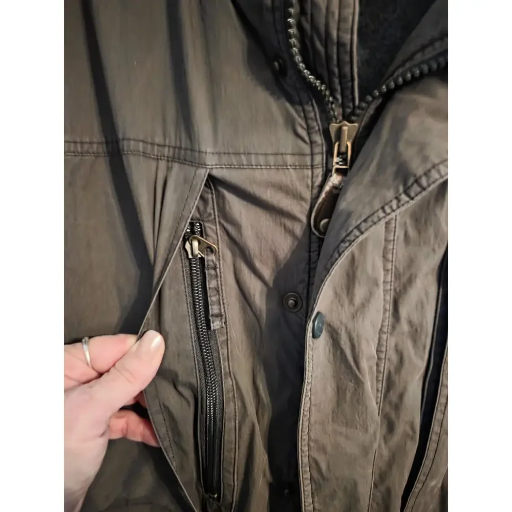 Vintage LL Bean Parka Coat Cotton Insulated USA Mens XL Green Winter Ski Lodge